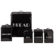 Easton 5 Piece Black Kitchen Storage Set