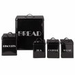 Easton 5 Piece Black Kitchen Storage Set