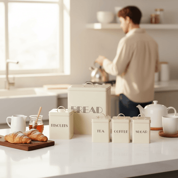 Easton 5 Piece Cream Kitchen Storage Set