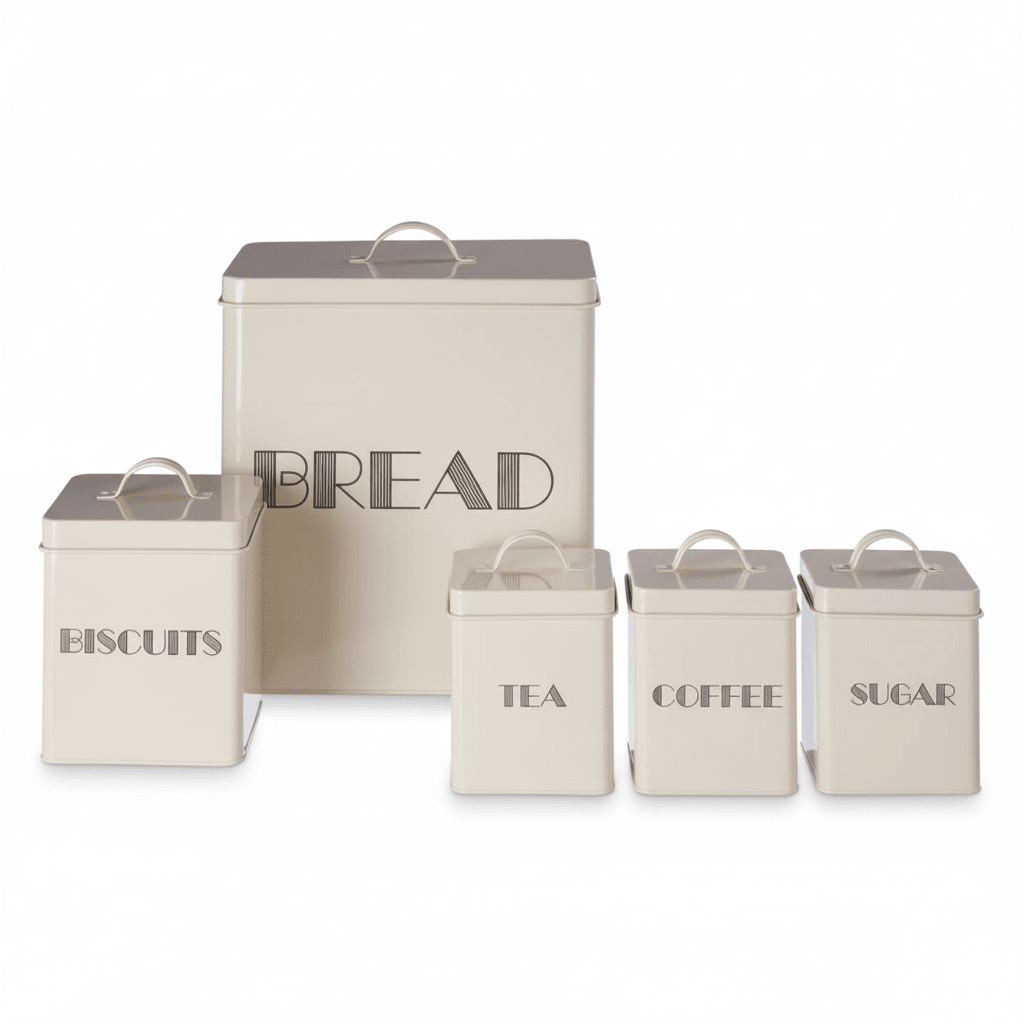 Easton 5 Piece Cream Kitchen Storage Set