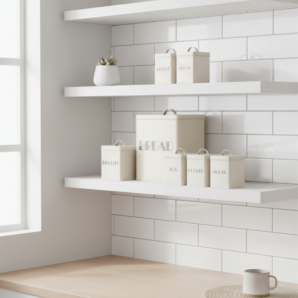 Easton 5 Piece Cream Kitchen Storage Set