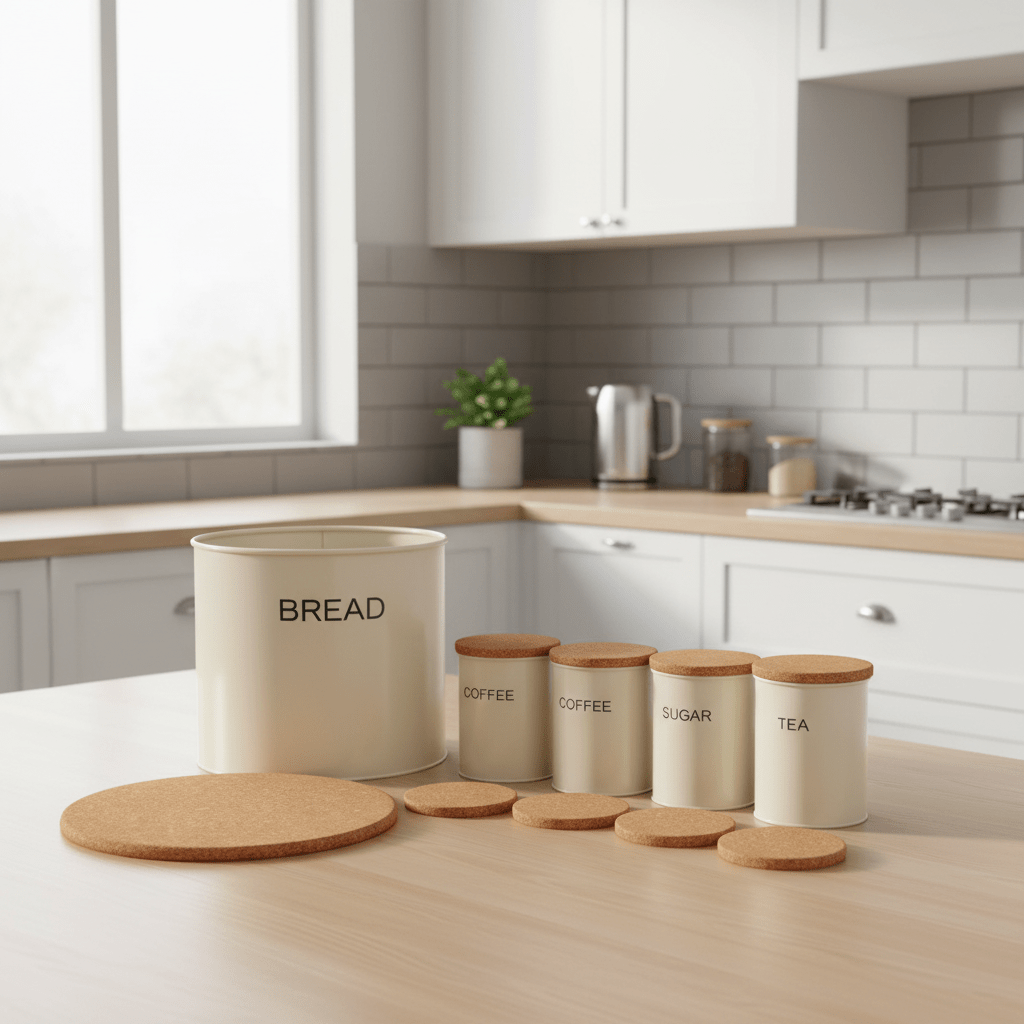 Easton 5 Piece Kitchen Storage Set in Cream