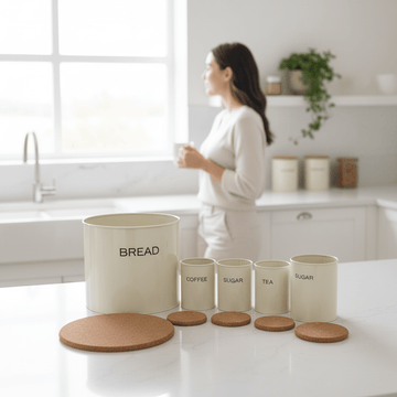 Easton 5 Piece Kitchen Storage Set in Cream