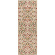 Eco - Washable Beige Rug Floral Design