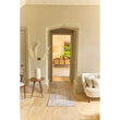 Eco - Washable Grey Rug Bordered Design