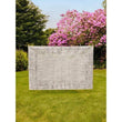 Eco - Washable Grey Rug Bordered Design