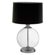 Edna Small Black Linen Shade Table Lamp