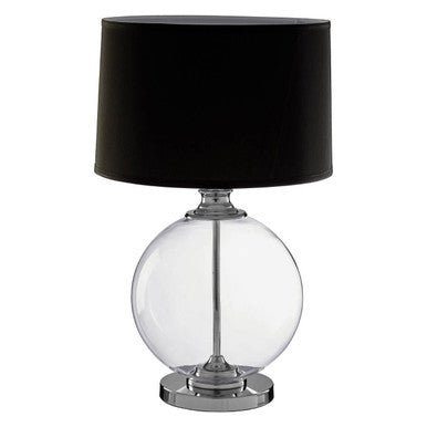 Edna Small Black Linen Shade Table Lamp