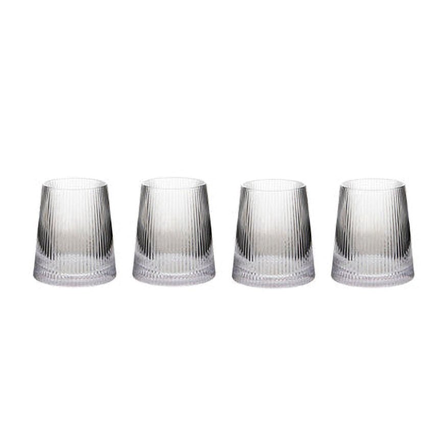 Eldon Set of 4 Ribbed Glass Tumblers