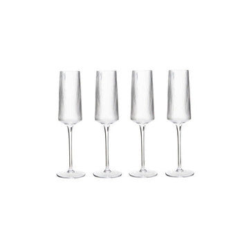 Eldon Set of Four Ribbed Champagne Glasses