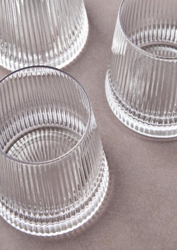 Eldon Set of Four Ribbed Glass Tumblers