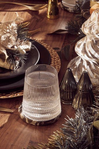 Eldon Set of Four Ribbed Glass Tumblers