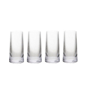 Eldon Set of Four Ribbed Hi Ball Glasses