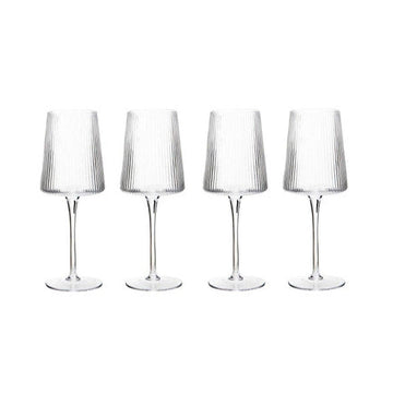 Eldon Set of Four Ribbed Wine Glasses Mob Packaging