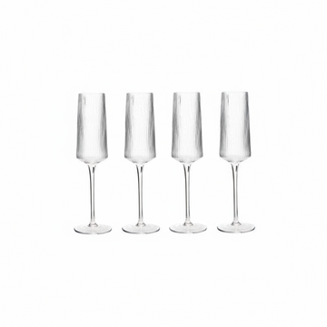 Eldon Set of Four Ribbed Champagne Glasses