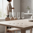 Eldon Set of Four Ribbed Champagne Glasses