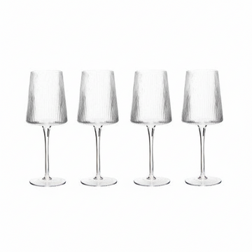 Eldon Set of Four Ribbed Wine Glasses Mob Packaging