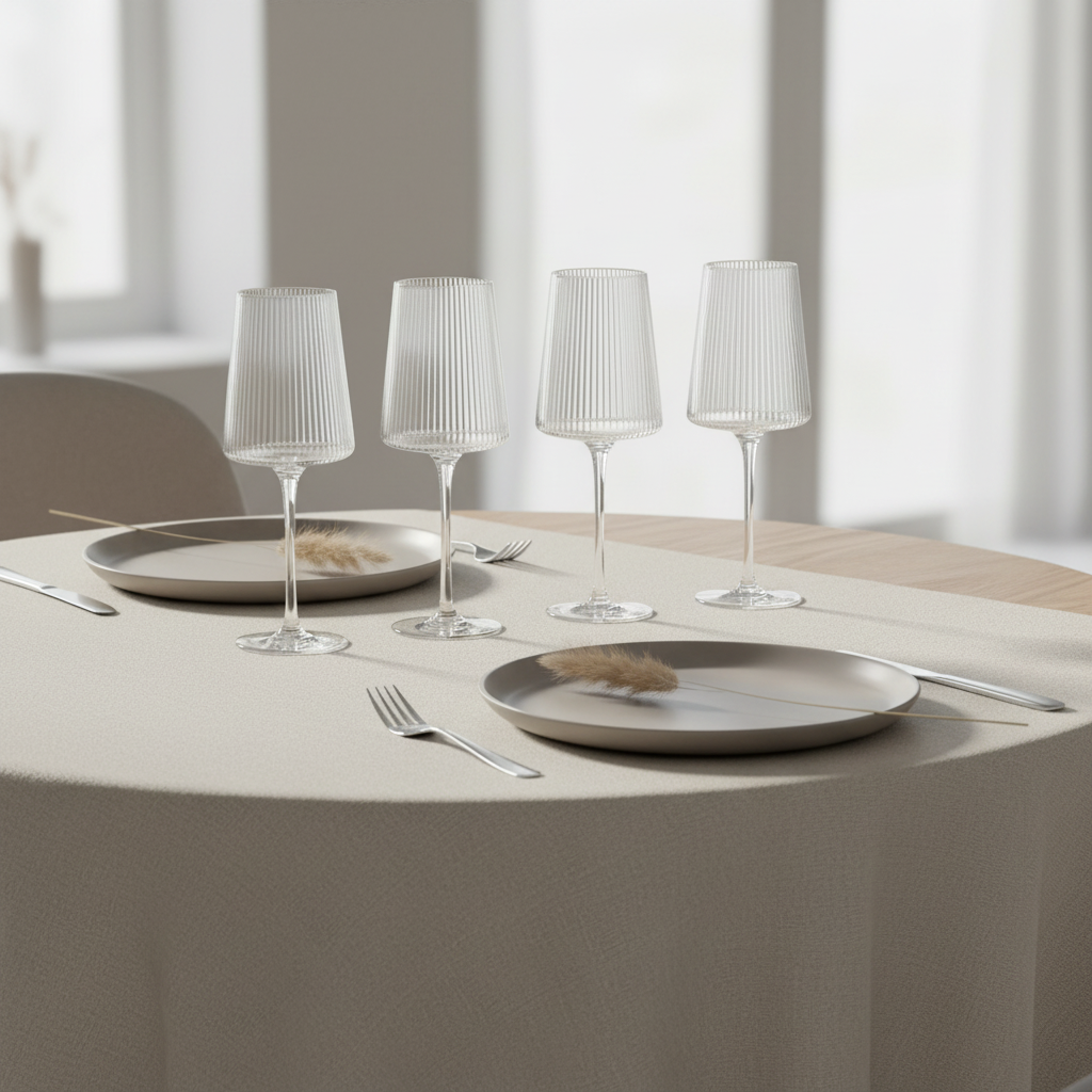 Eldon Set of Four Ribbed Wine Glasses Mob Packaging