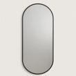 Emi - Full Length Black Metal Runway Oval Mirror - 180cm x 80cm