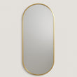 Emi - Full Length Gold Metal Runway Oval Mirror - 180cm x 80cm