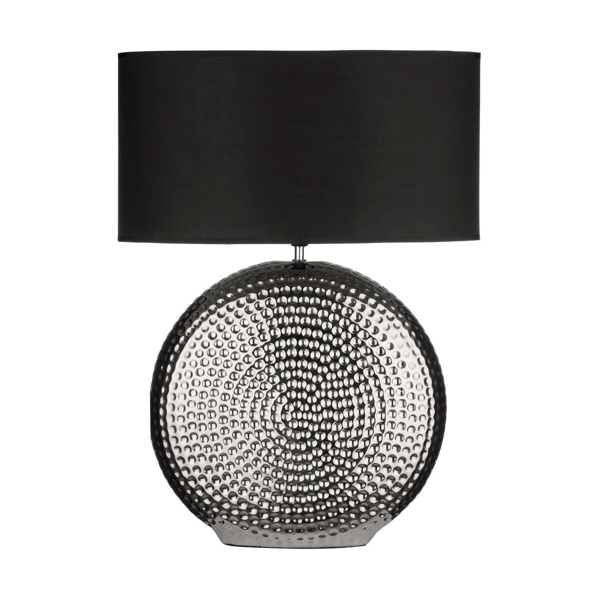 Evette Small Hammered Chrome Finish Table Lamp