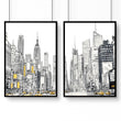 Extra Large Posters For Walls | Set of 2 Urban Skyscrapers Wall art Prints