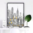 Extra Large Posters For Walls | Set of 2 Urban Skyscrapers Wall art Prints