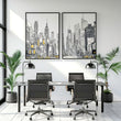 Extra Large Posters For Walls | Set of 2 Urban Skyscrapers Wall art Prints