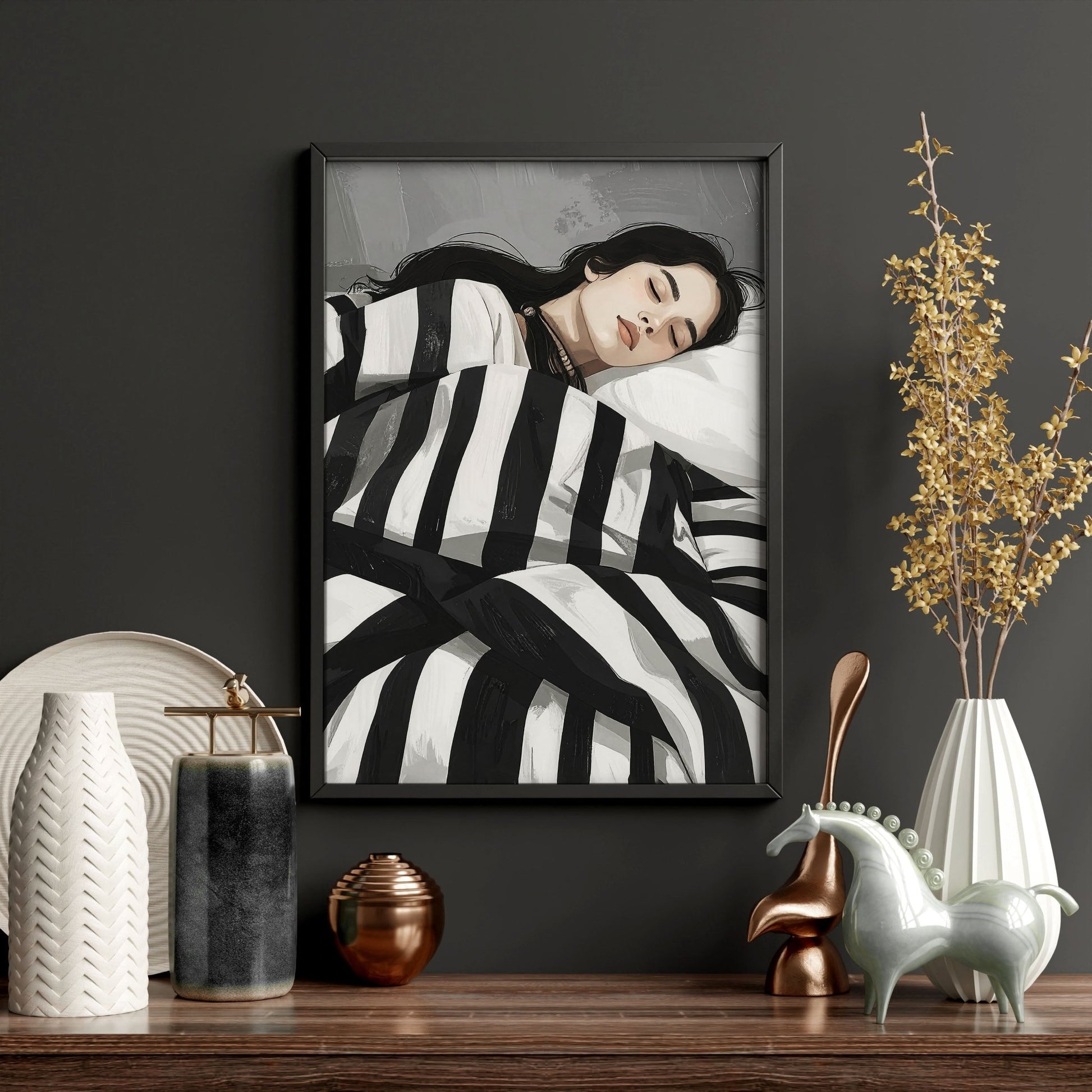 Extra Large Wall Art For Living Room | Set of 3 Boho Women Wall art Prints