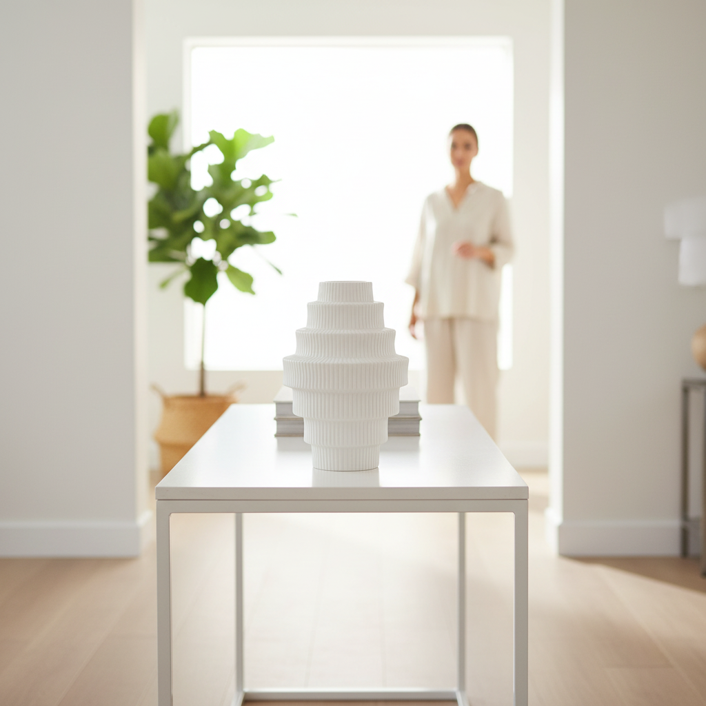 Fabia White Large Vase