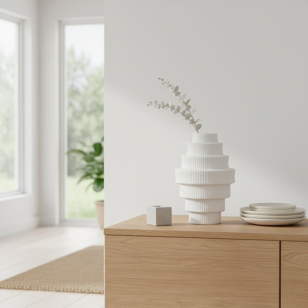 Fabia White Large Vase