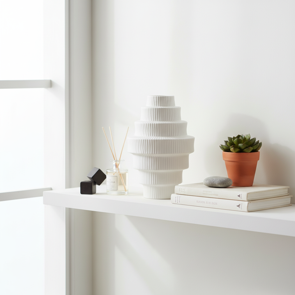Fabia White Large Vase