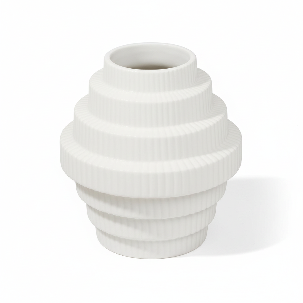 Fabia White Small Vase