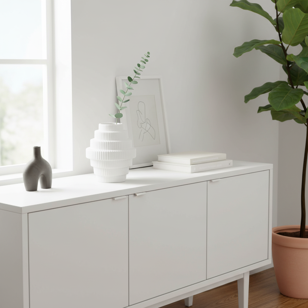 Fabia White Small Vase