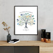 Family Tree Art | Set of 1 Botanical Wall art Prints