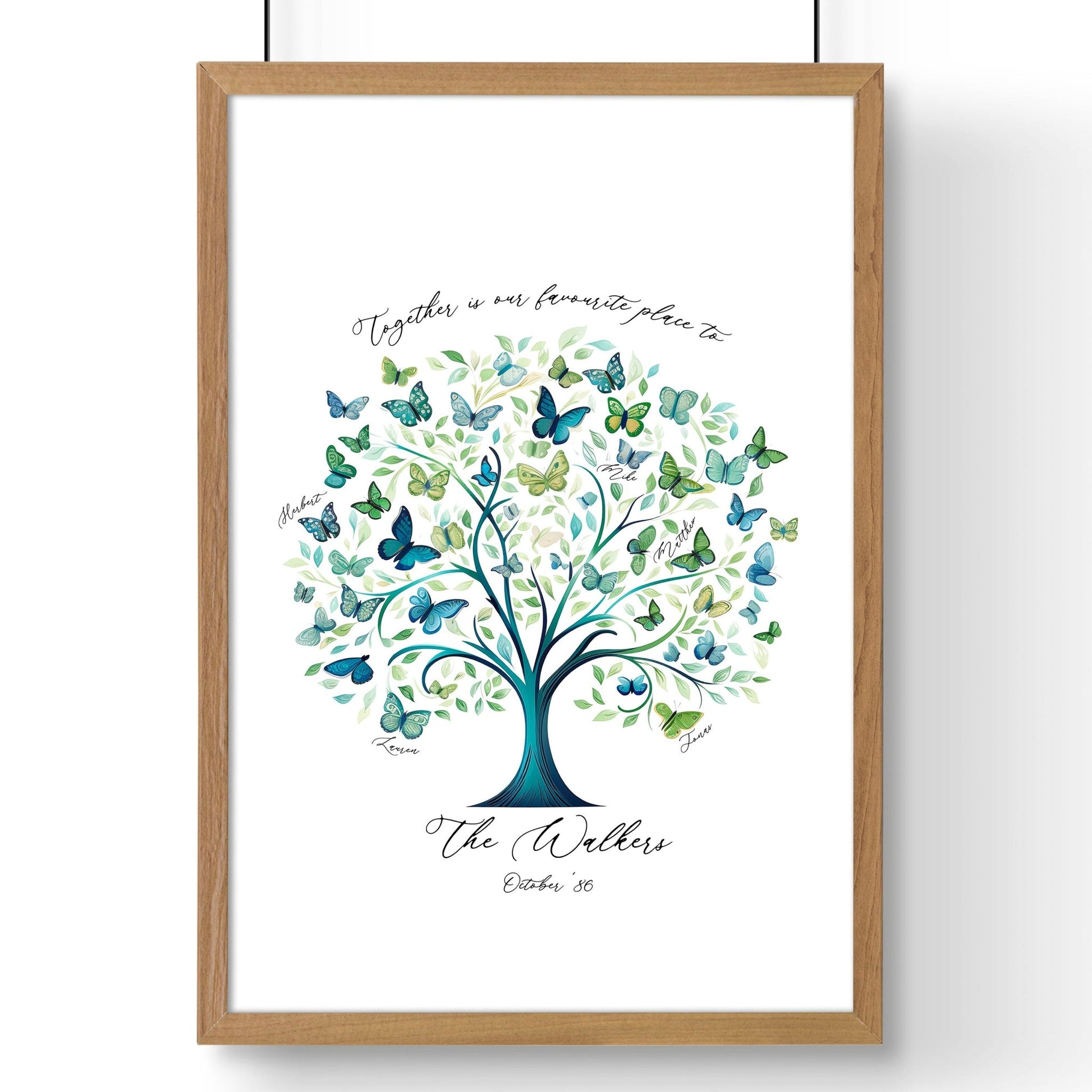 Family Tree Print | Set of 1 Botanical Wall art Prints