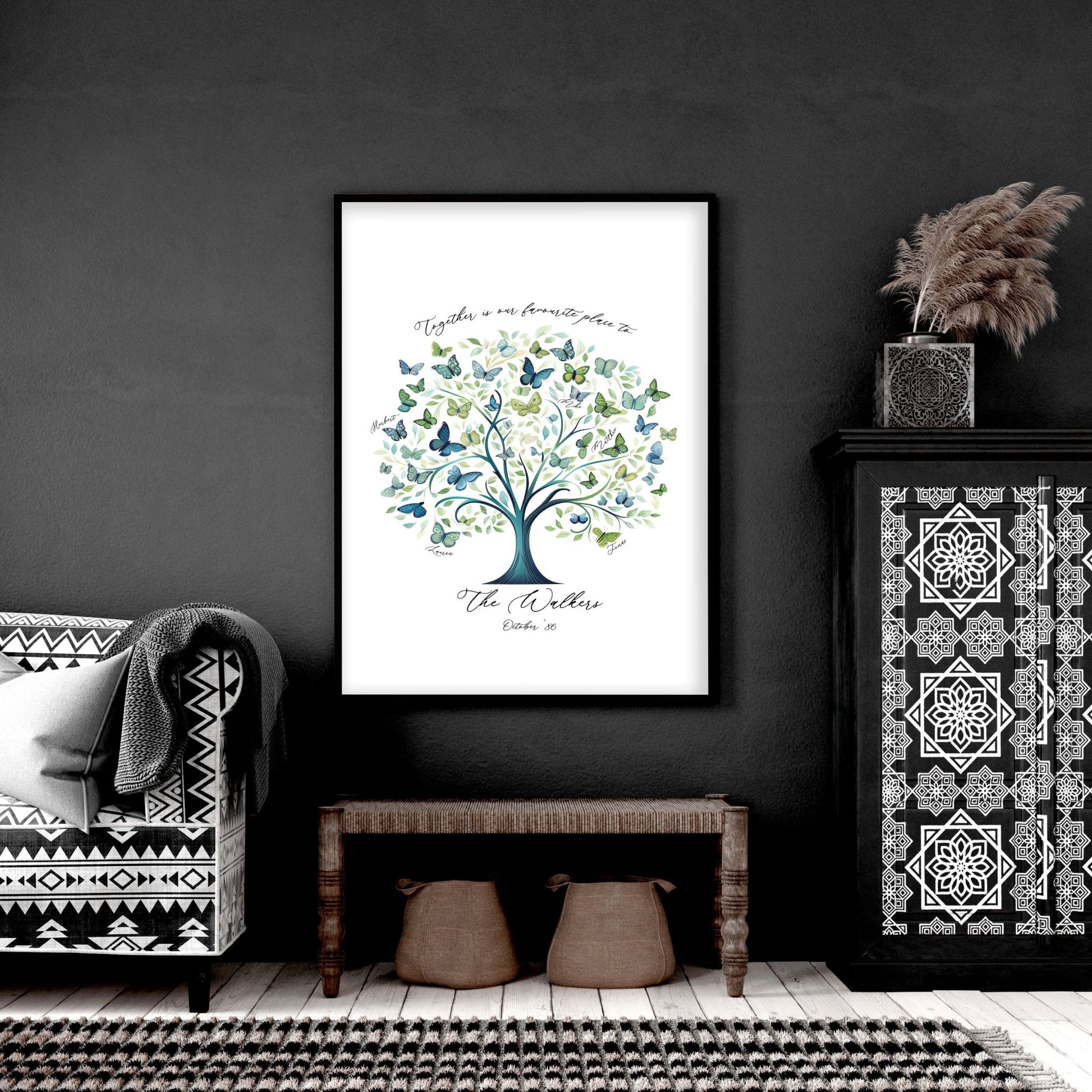 Family Tree Print | Set of 1 Botanical Wall art Prints