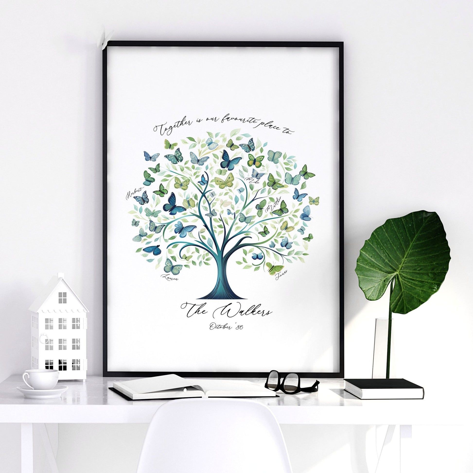 Family Tree Print | Set of 1 Botanical Wall art Prints
