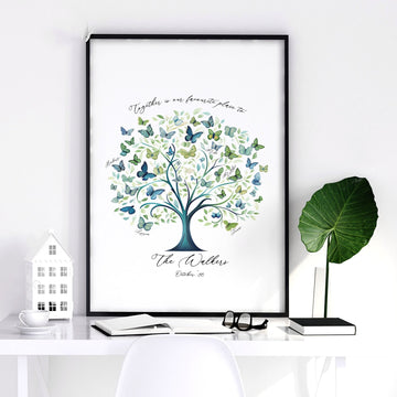 Family Tree Print | Set of 1 Botanical Wall art Prints