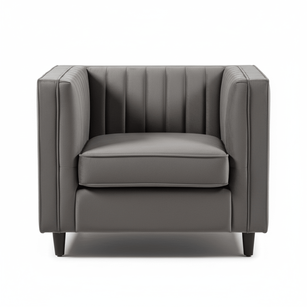 Farah Grey Velvet Chair