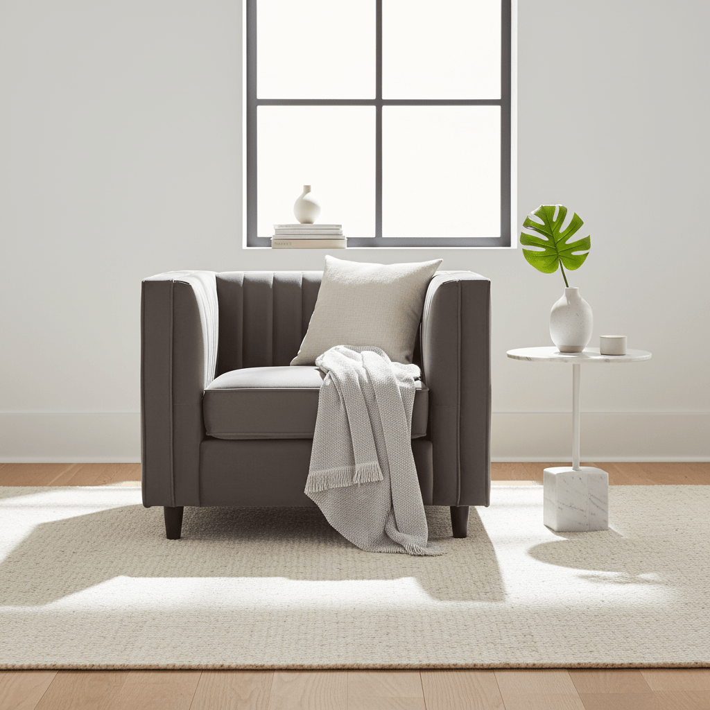 Farah Grey Velvet Chair