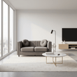 Farah Two Seat Grey Velvet Sofa
