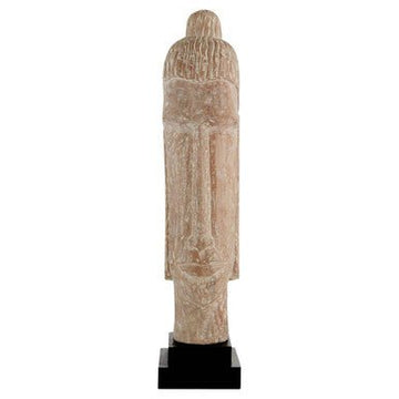 Fausto Mango Wood White Brushed Finish Buddha Head