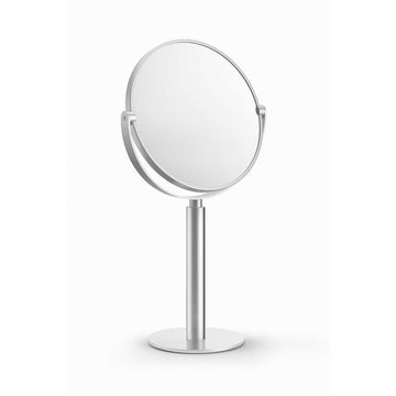 Felice Premium Brushed Stainless Steel Magnifying Mirror - Dual Magnification Free - Standing Design