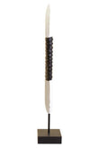 Fidel Black and White Mango Wood Oblong Sculpture