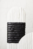 Fidel Black and White Mango Wood Oblong Sculpture