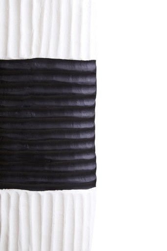 Fidel Black and White Mango Wood Oblong Sculpture
