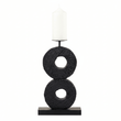 Fidel Large Charred Black Mango Wood Log Candle Holder
