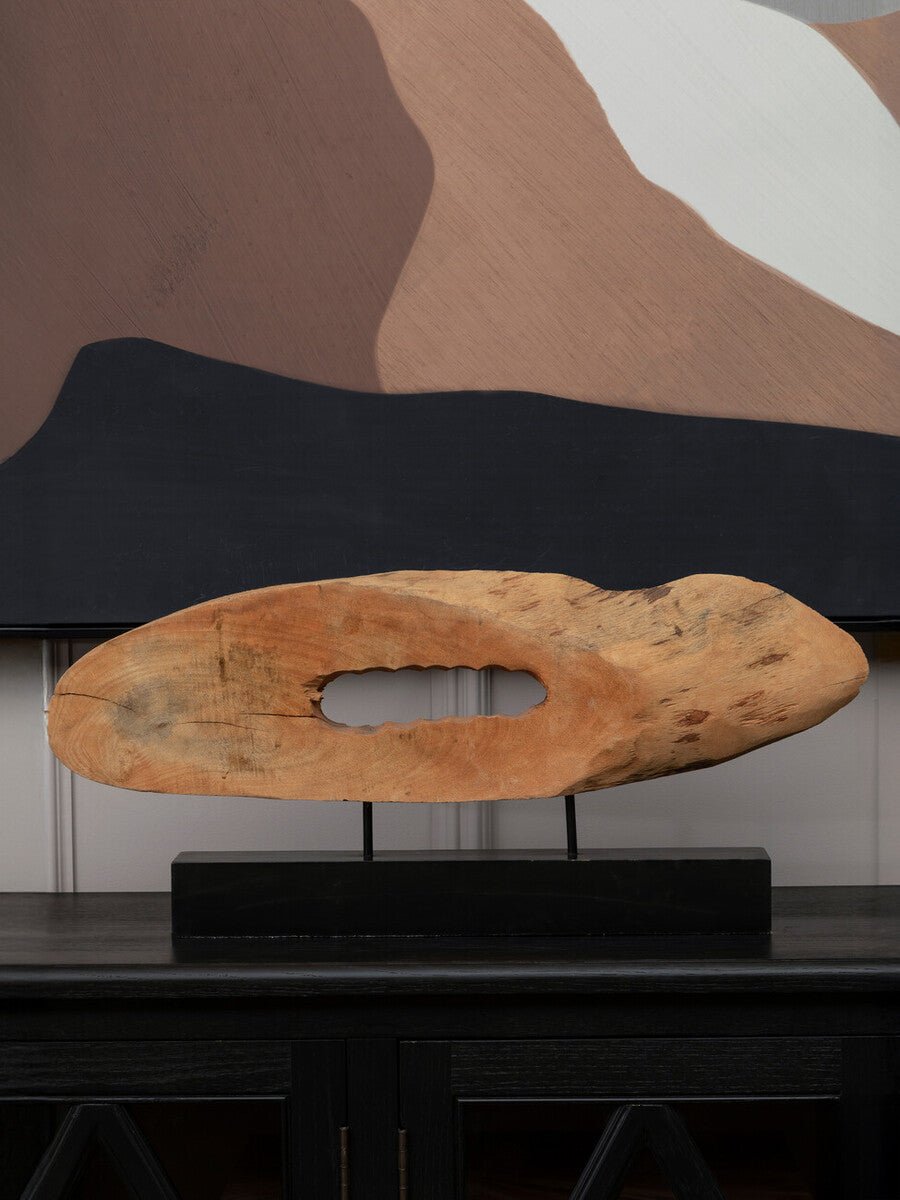 Fidel Natual Mango Wood Slice Sculpture