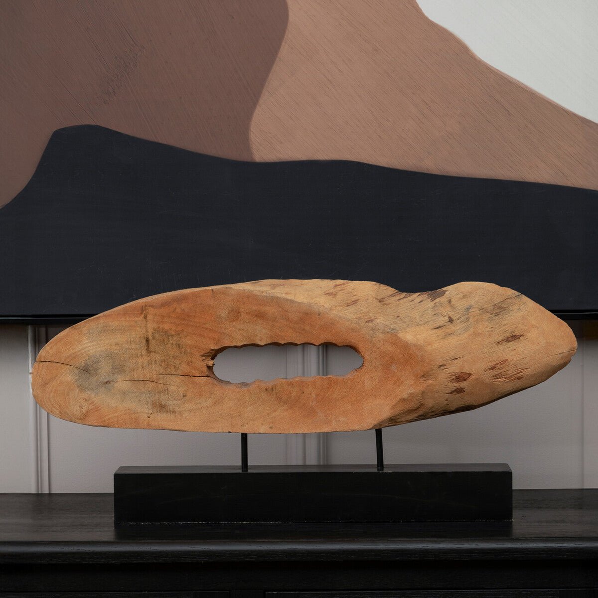 Fidel Natual Mango Wood Slice Sculpture